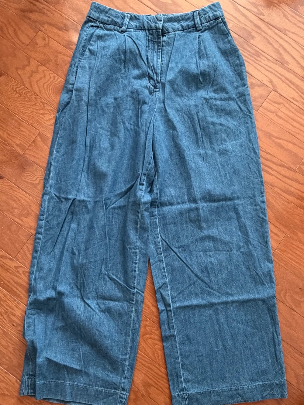 High-Waist Wide-Leg denim pants